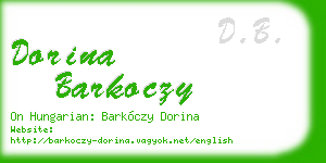dorina barkoczy business card